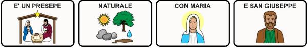 PCS frase: E' UN PRESEPE NATURALE CON MARIA E SAN GIUSEPPE
